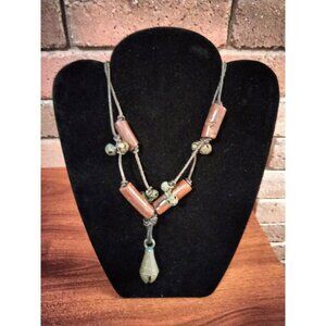 Antique African Bell Trade Bead Totem Necklace Steampunk Goth Afrocentric